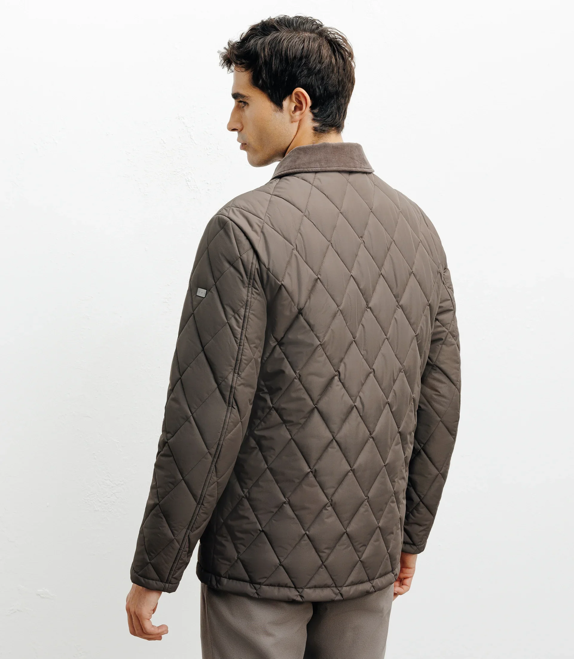 Blouson col chemise taupe - Image 4