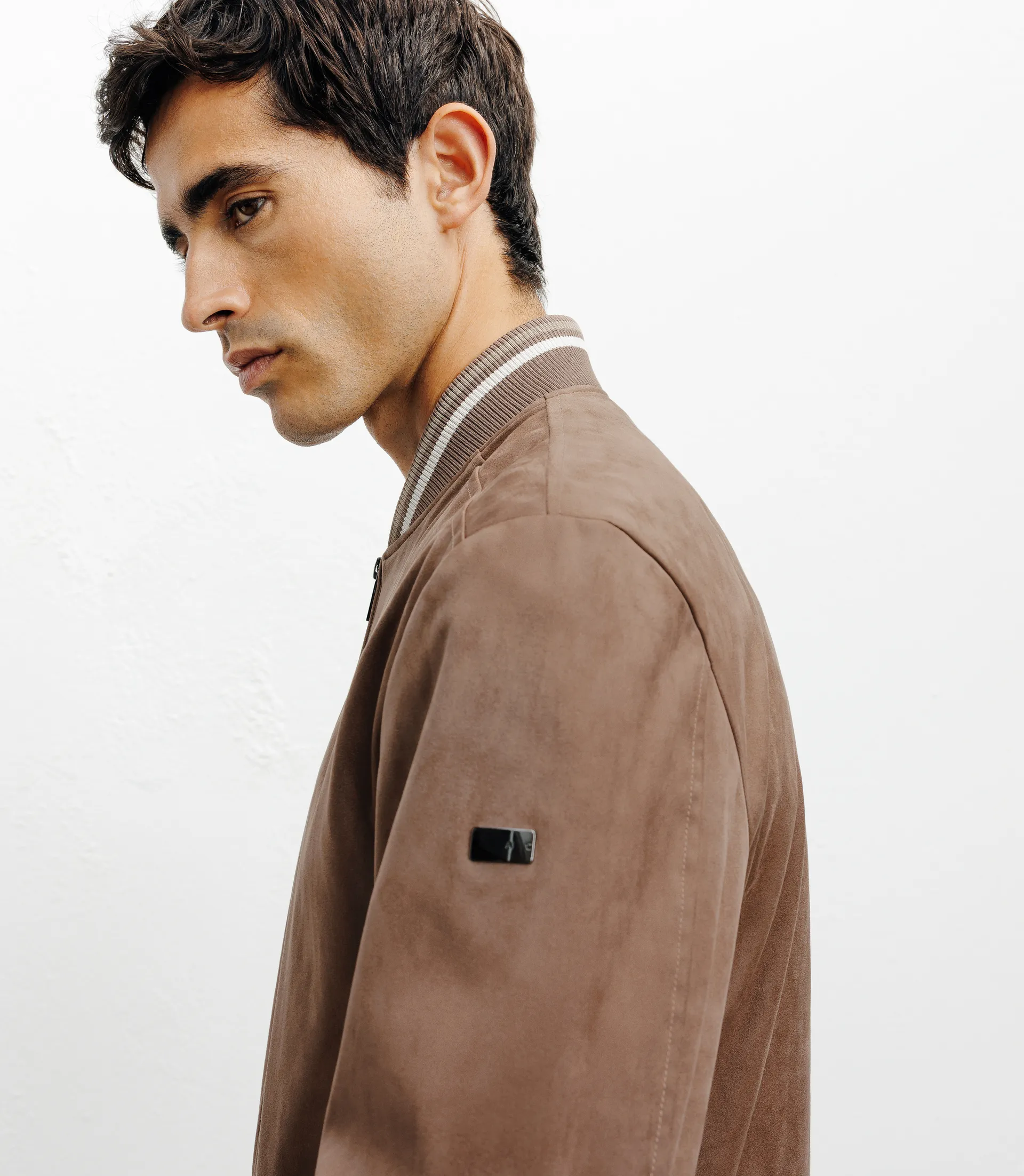 Blouson col teddy taupe - Image 3