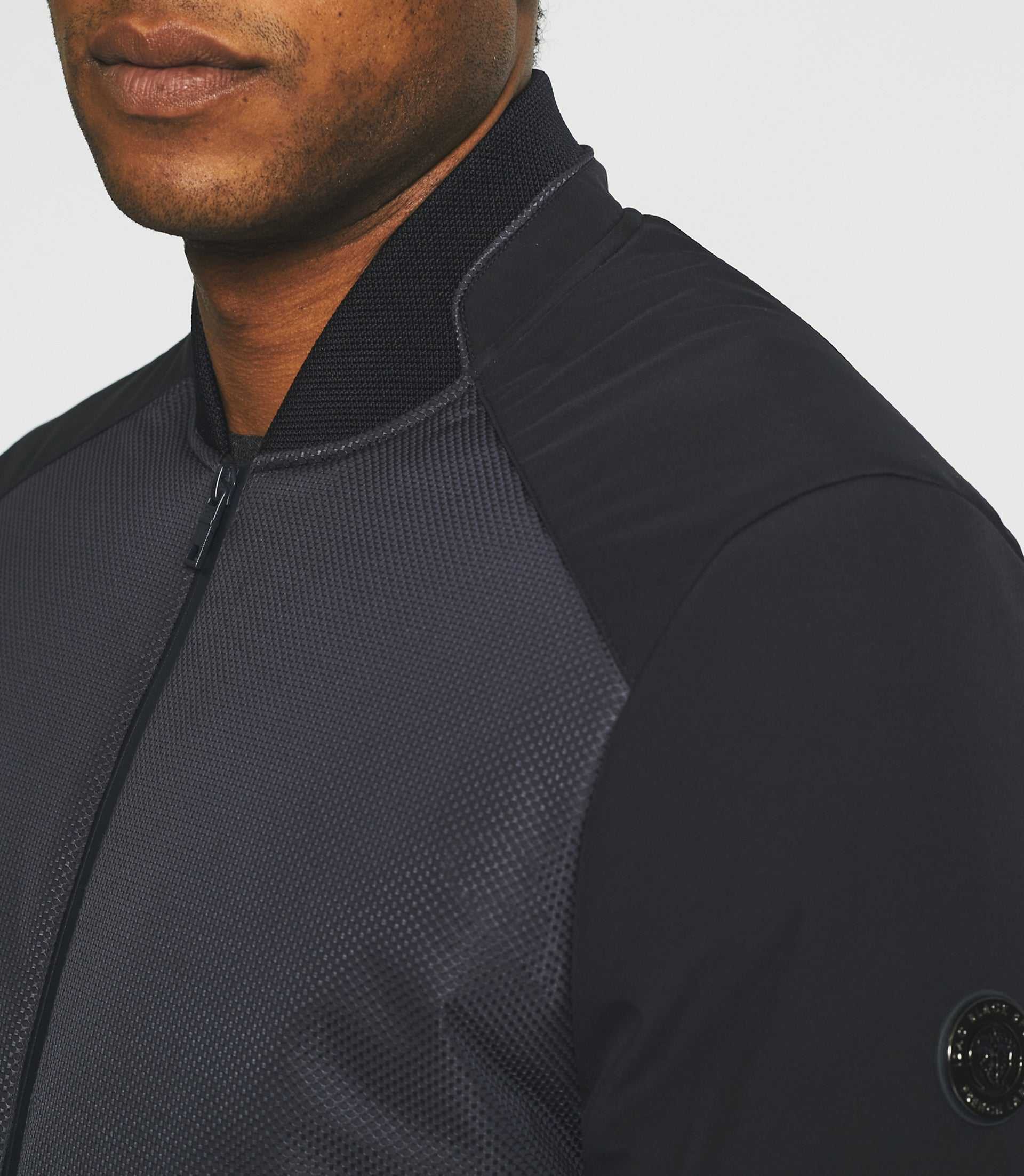 Blouson léger bi-matière marine MARA - Image 3