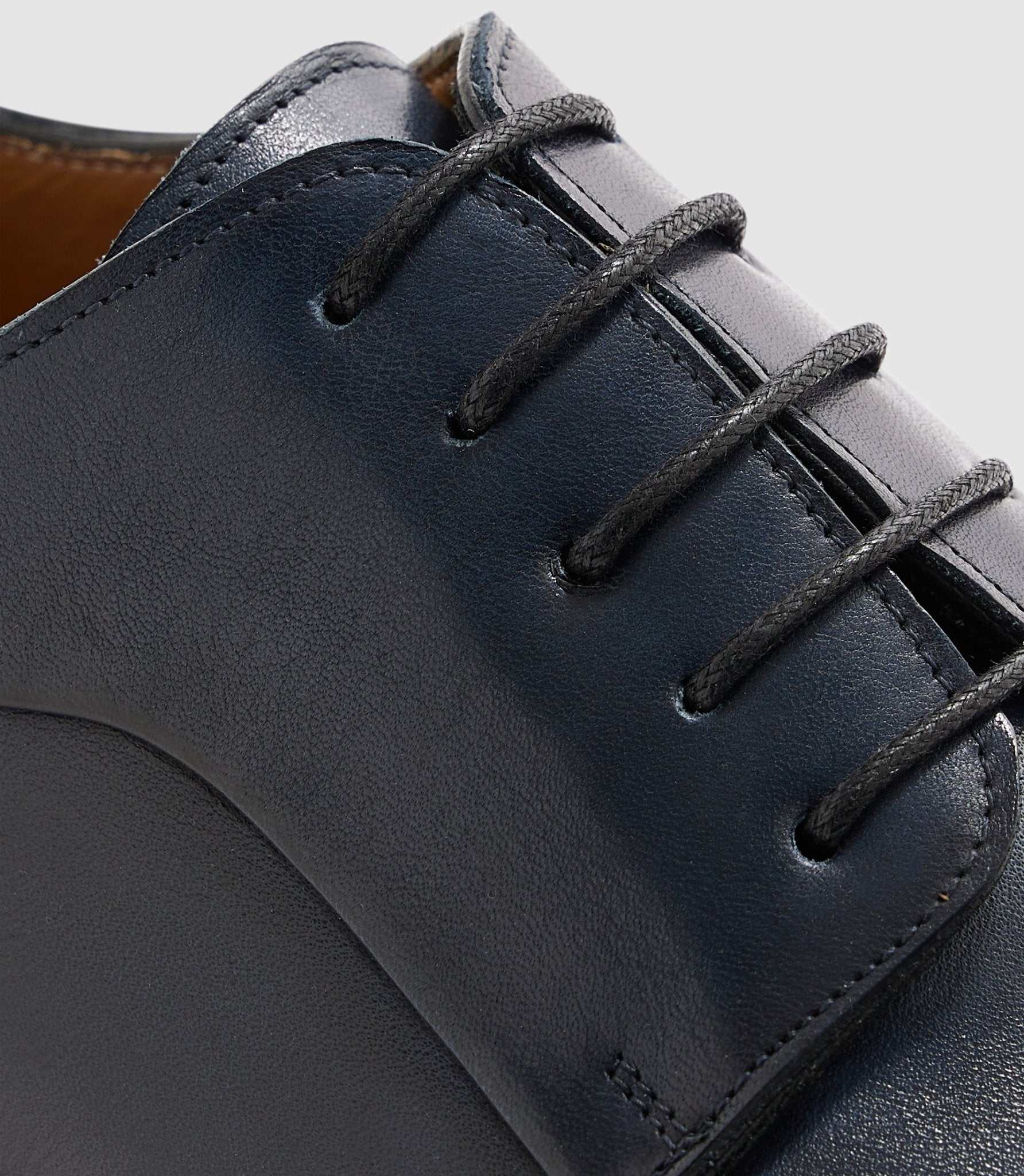 Derby en cuir marine "Elvio" - Image 5