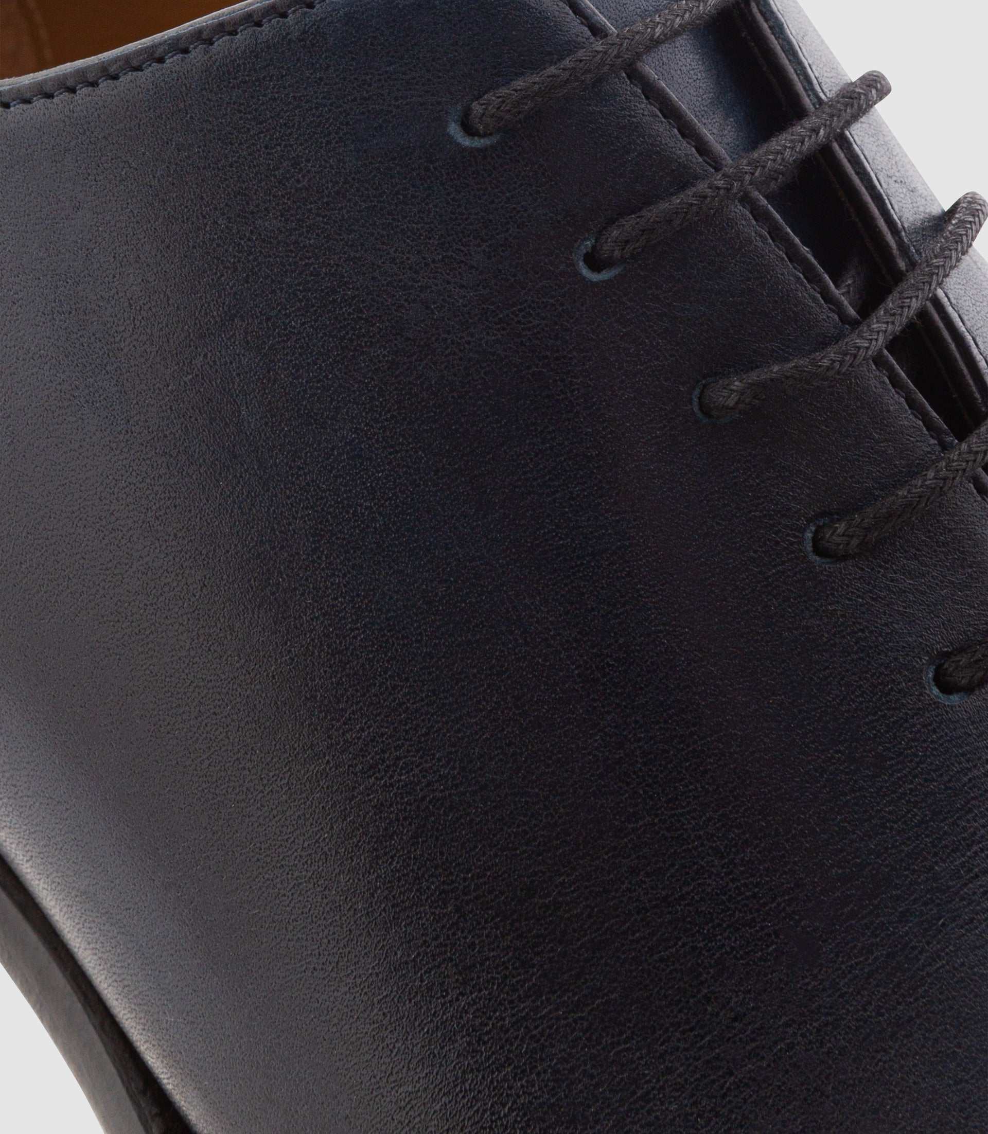 Richelieu coutures en cuir marine OTHELLO - Image 5