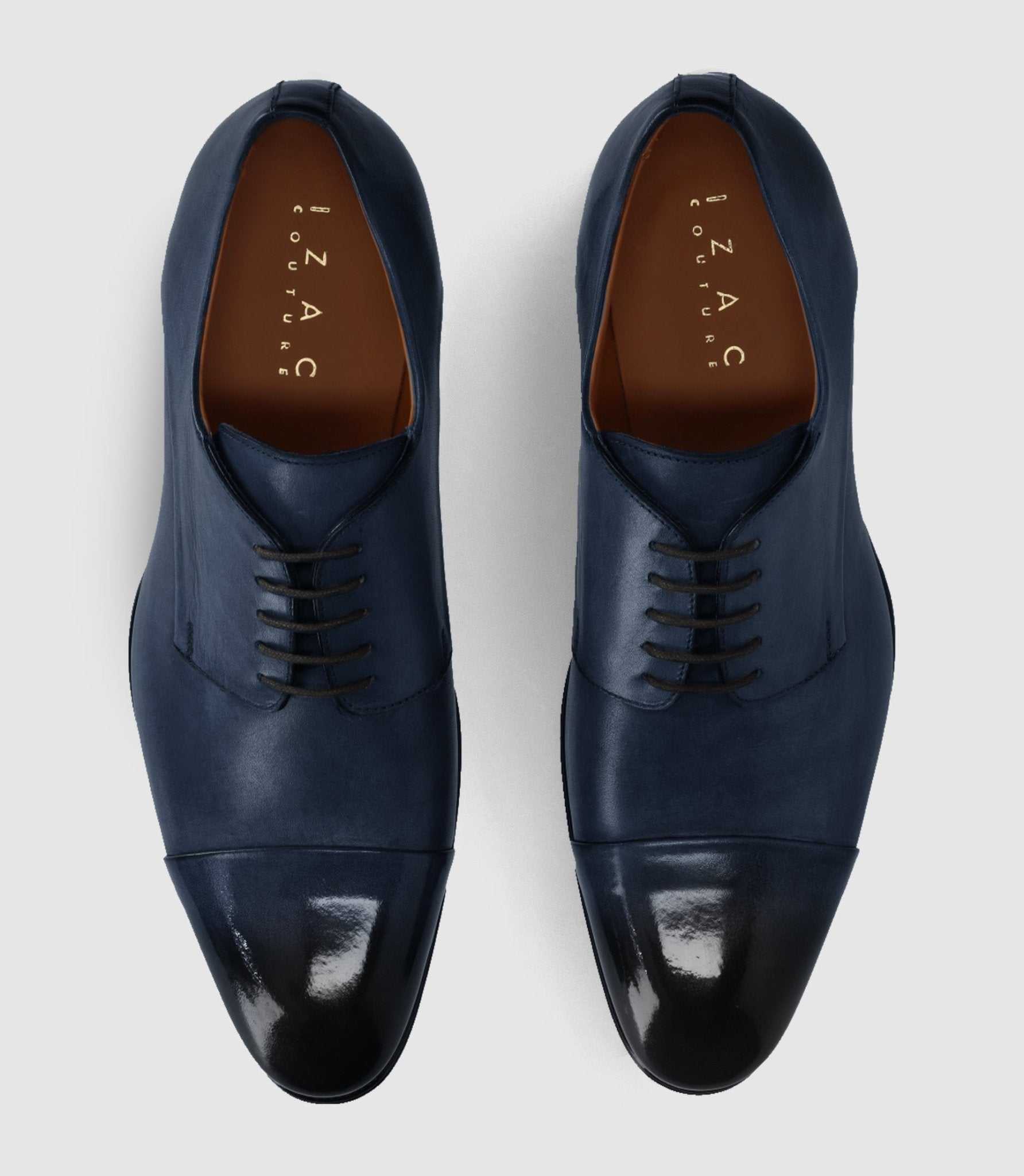 Derby couture en cuir marine ELVIS - Image 4