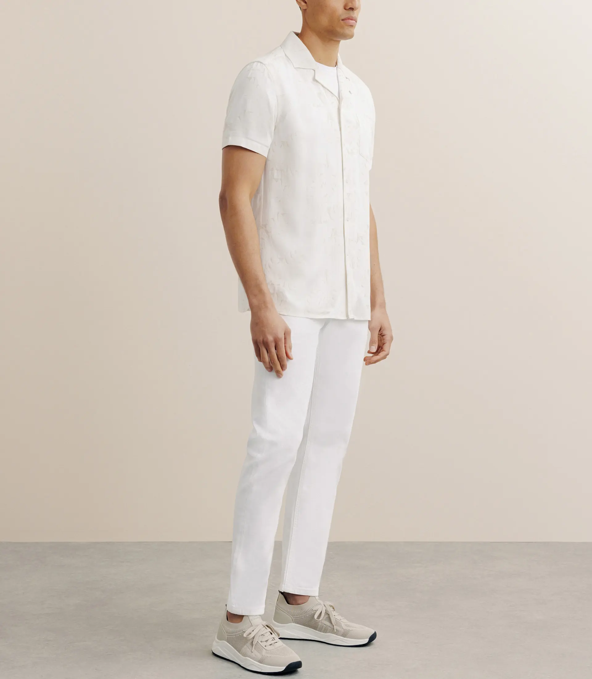 Chemise fantaisie beige - Image 3