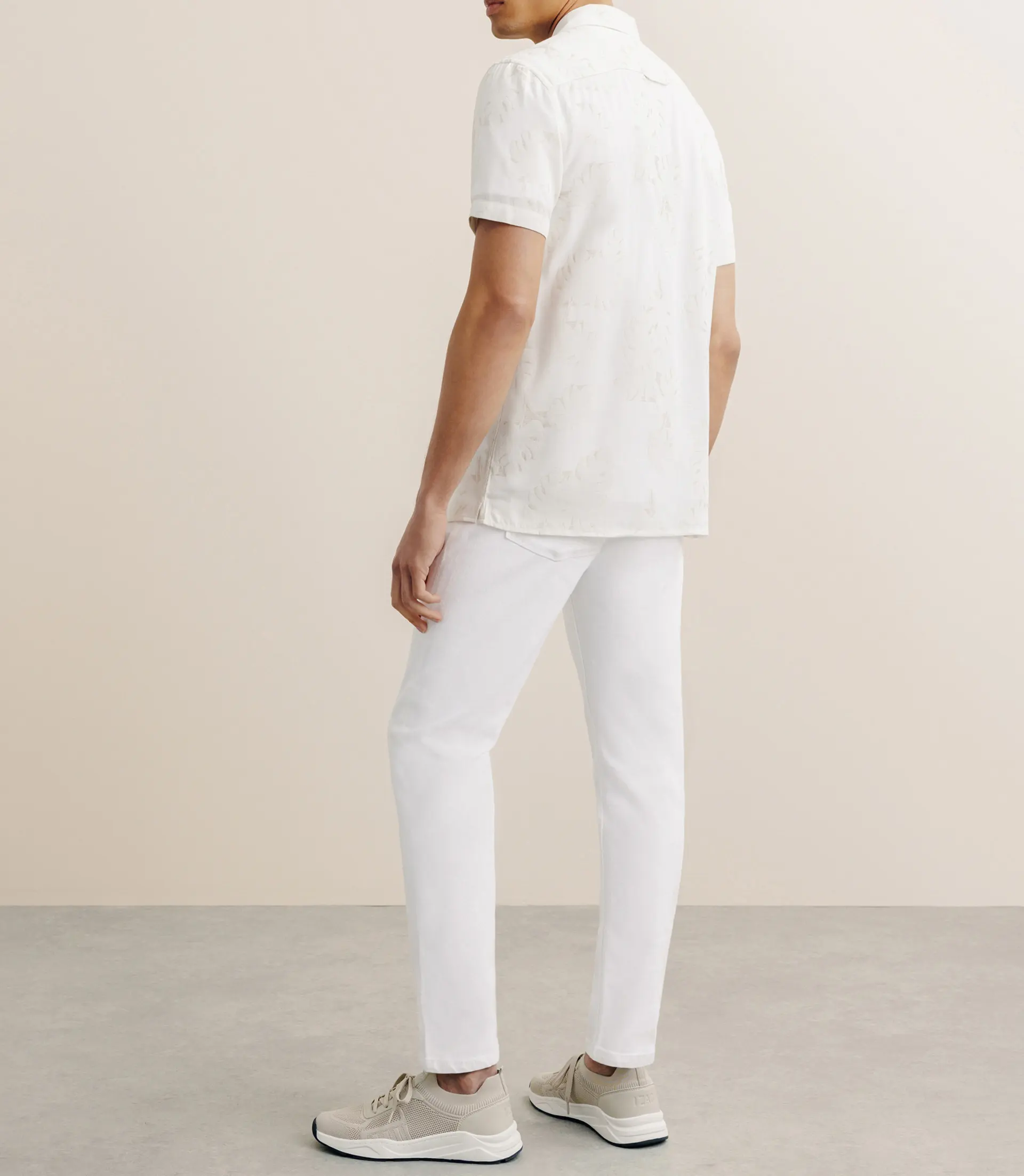 Chemise fantaisie beige - Image 4