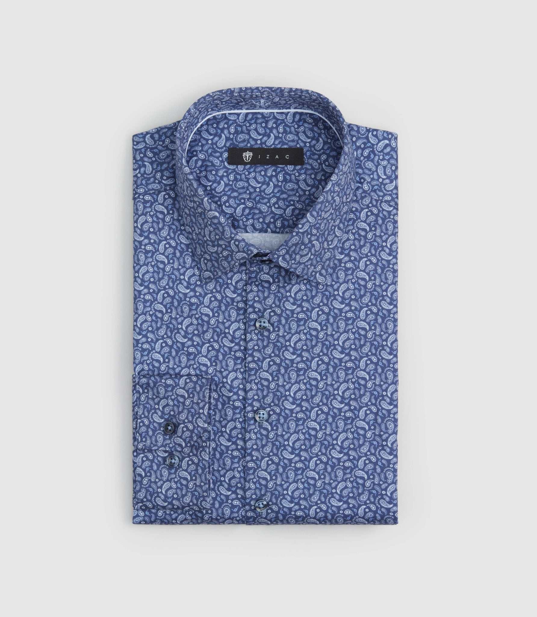 Chemise imprimée cachemire marine "Sancerre" - Image 3