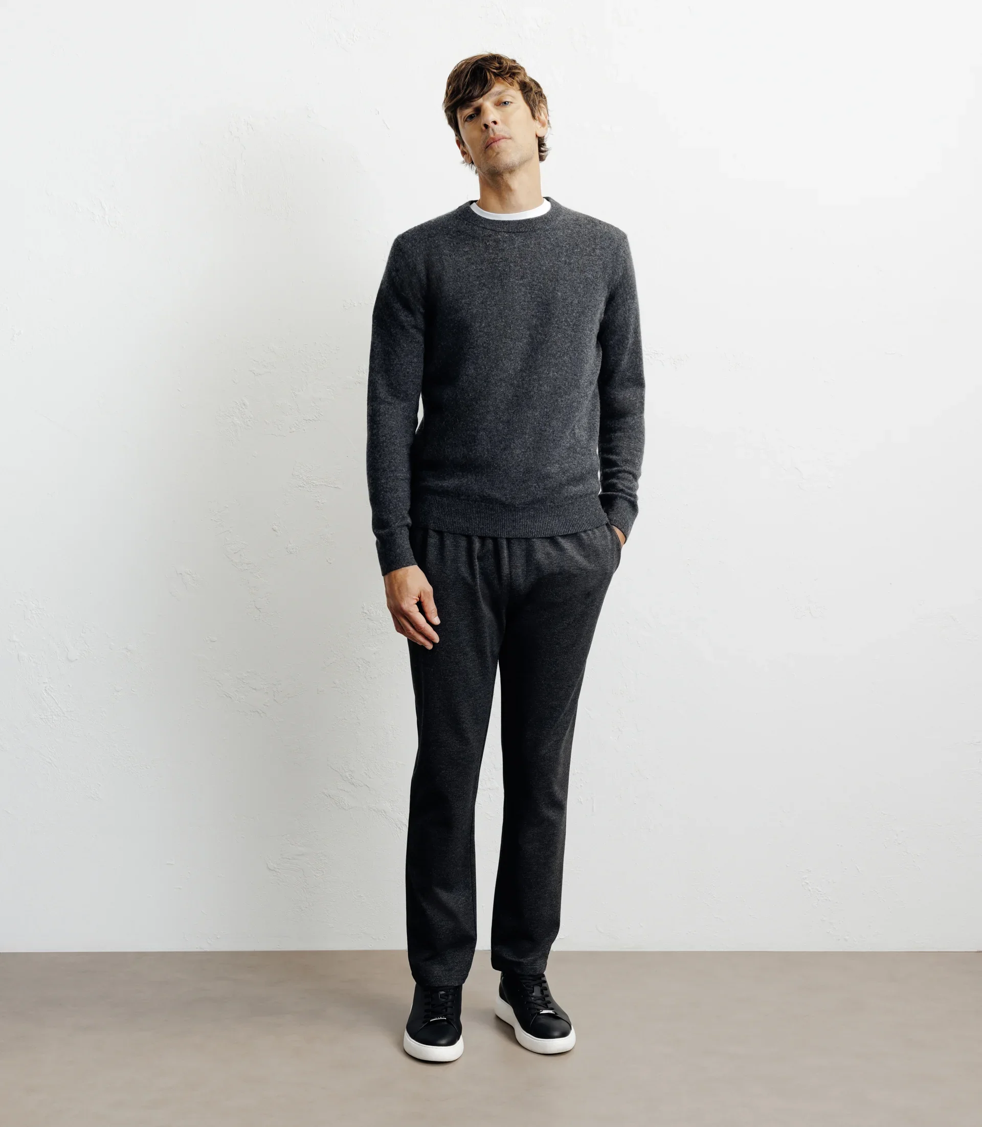 Pull col rond 100% cachemire anthracite - Image 3