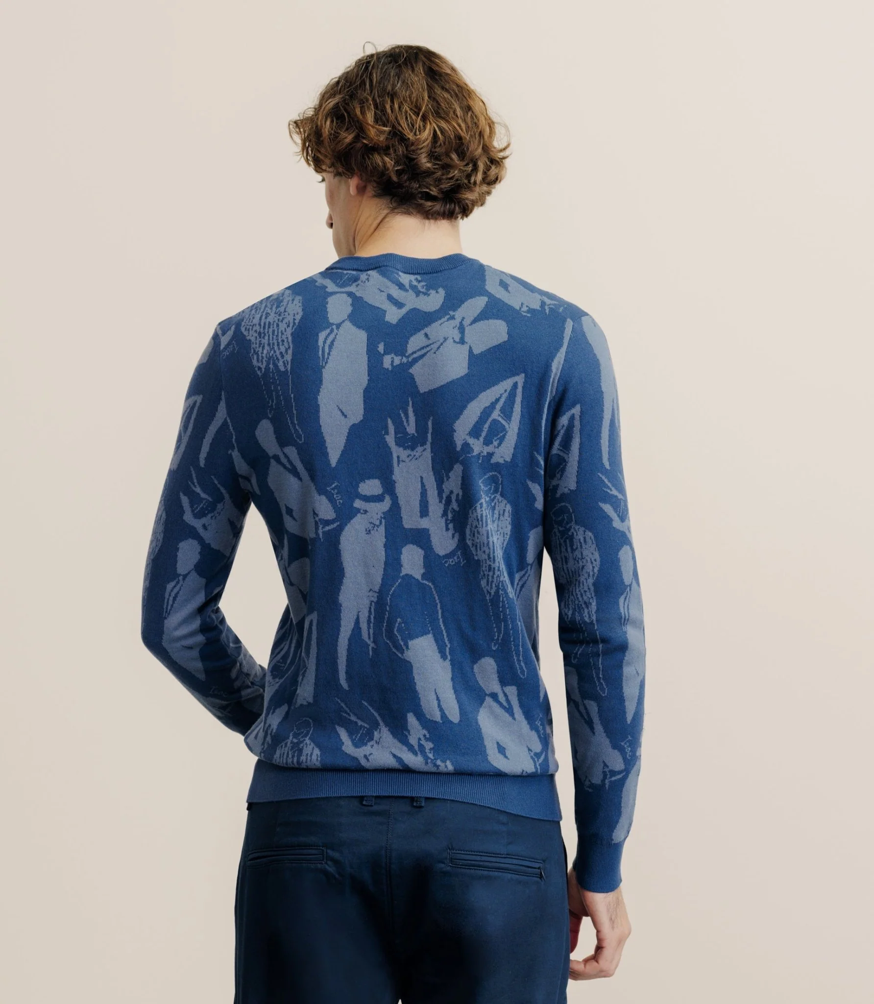 Pull col rond indigo - Image 3