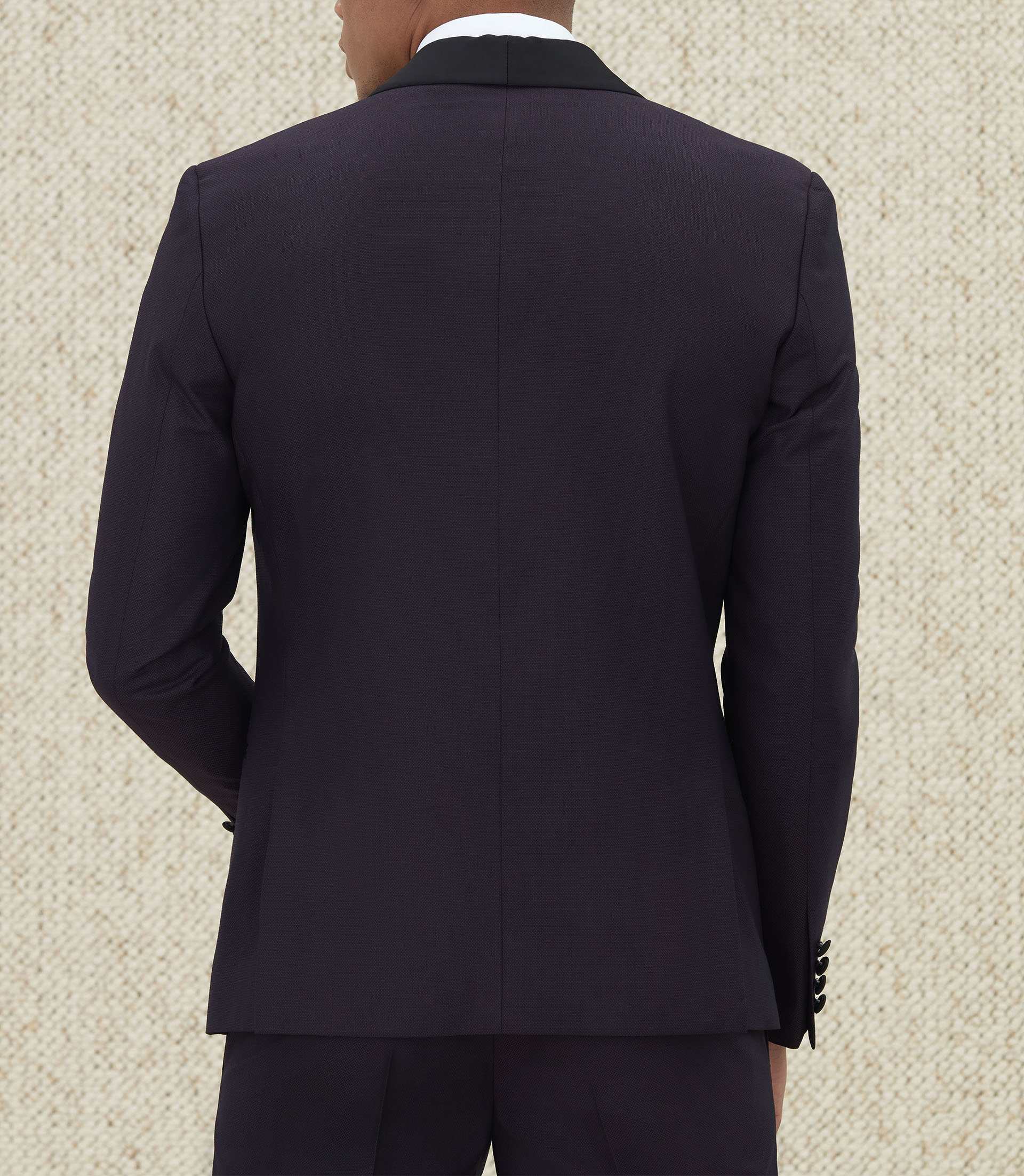 Costume cérémonie col châle bordeaux "Arpege" - Image 8