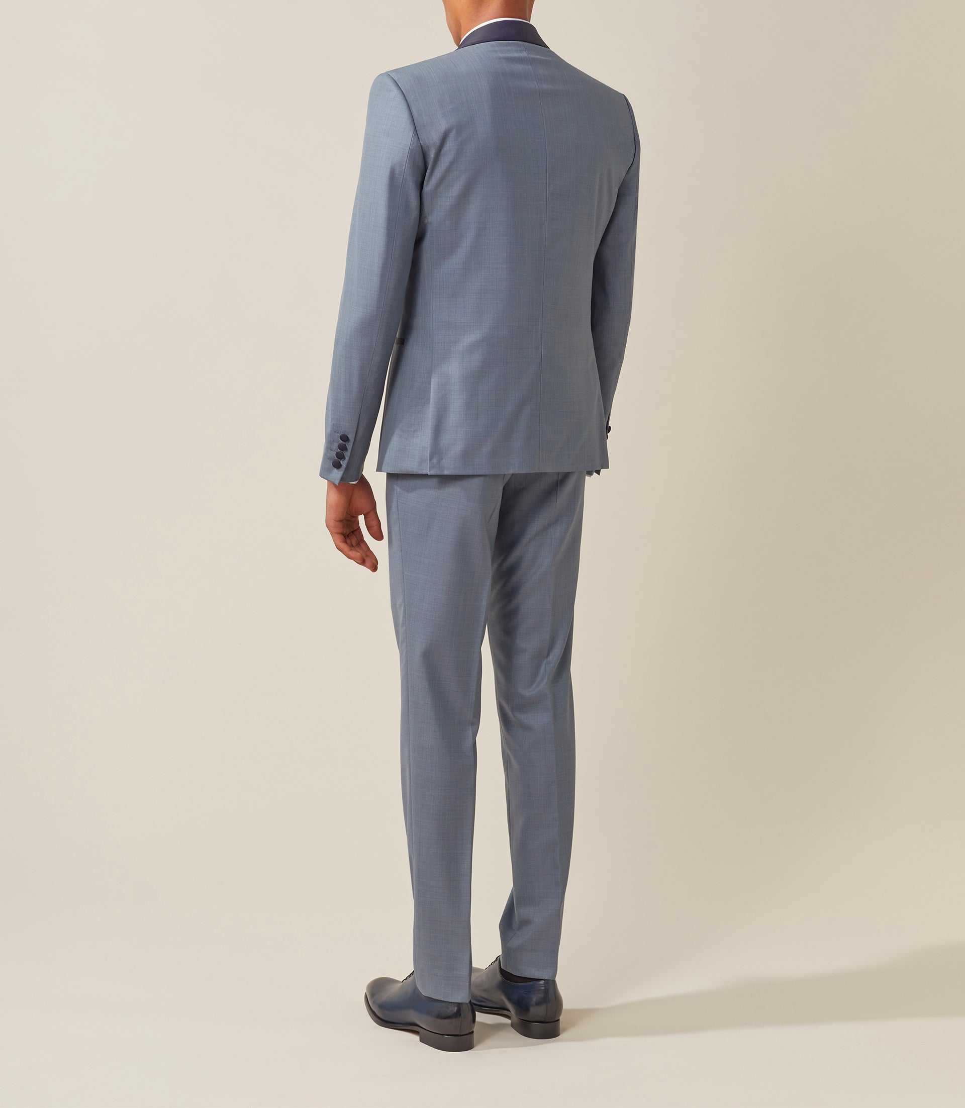 Costume de cérémonie laine gris col châle "Feri" - Image 6