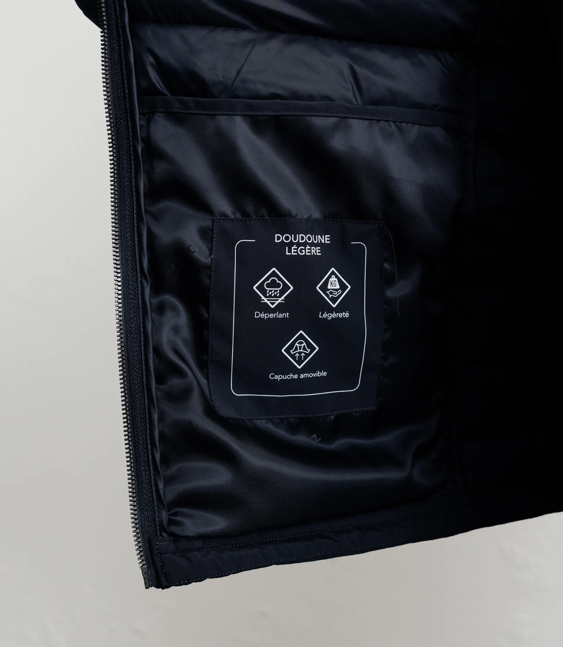 Doudoune avec capuche amovible marine - Image 5