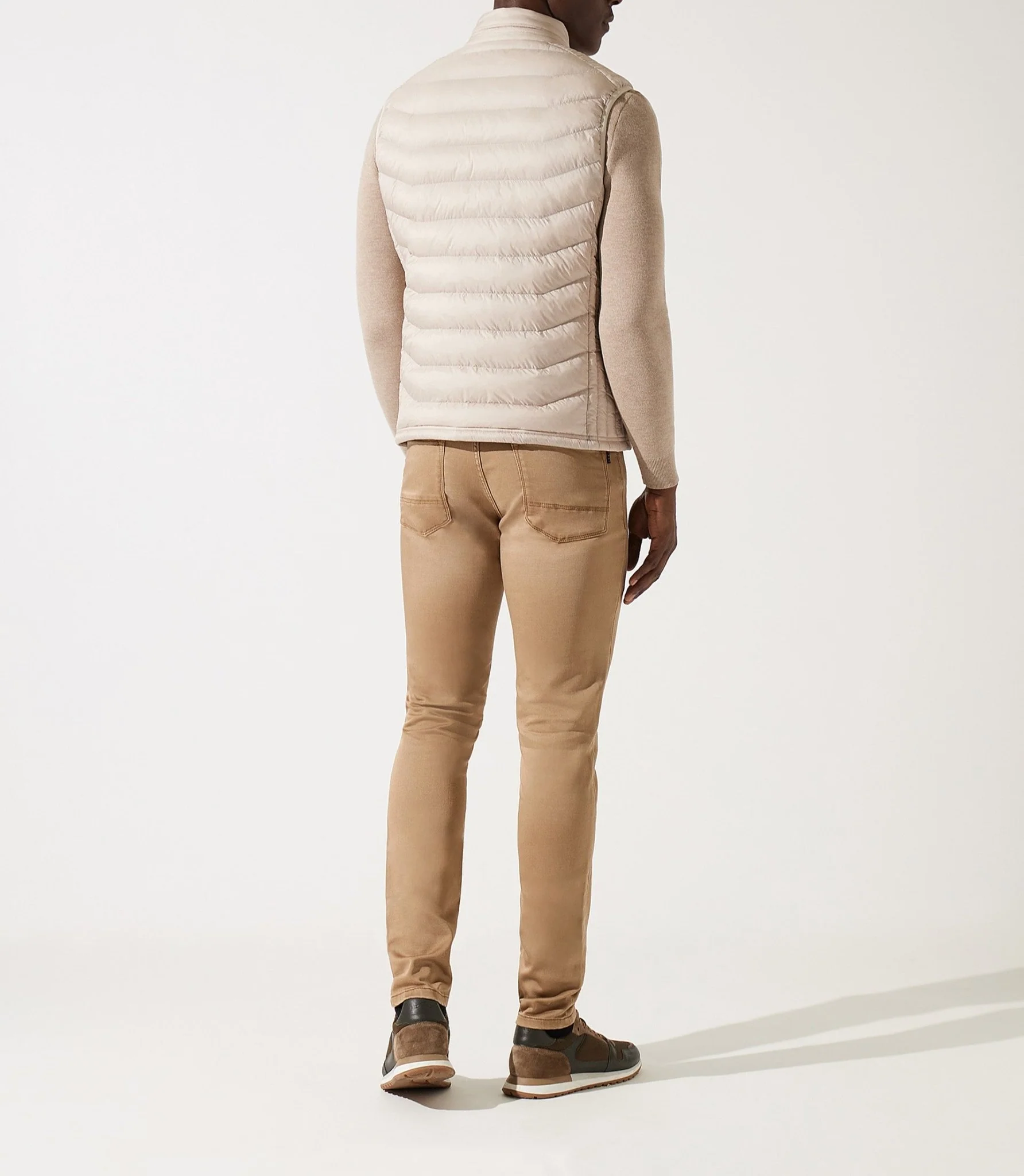 Doudoune sans manches à col montant écru MIDORI - Image 4