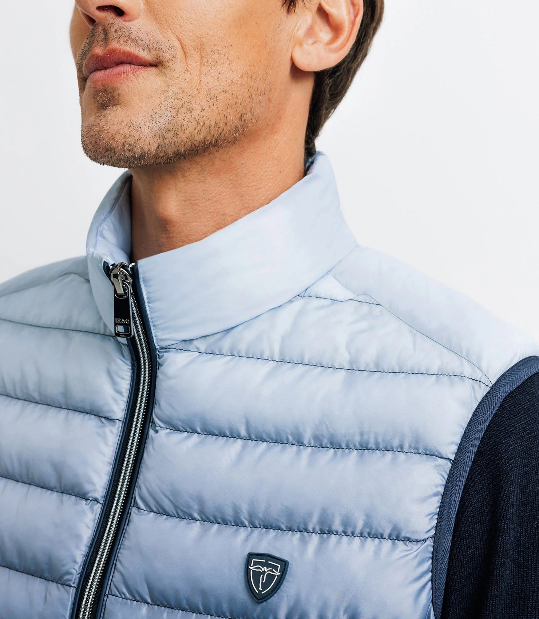 Doudoune sans manches dégradée et matelassée marine - Image 4