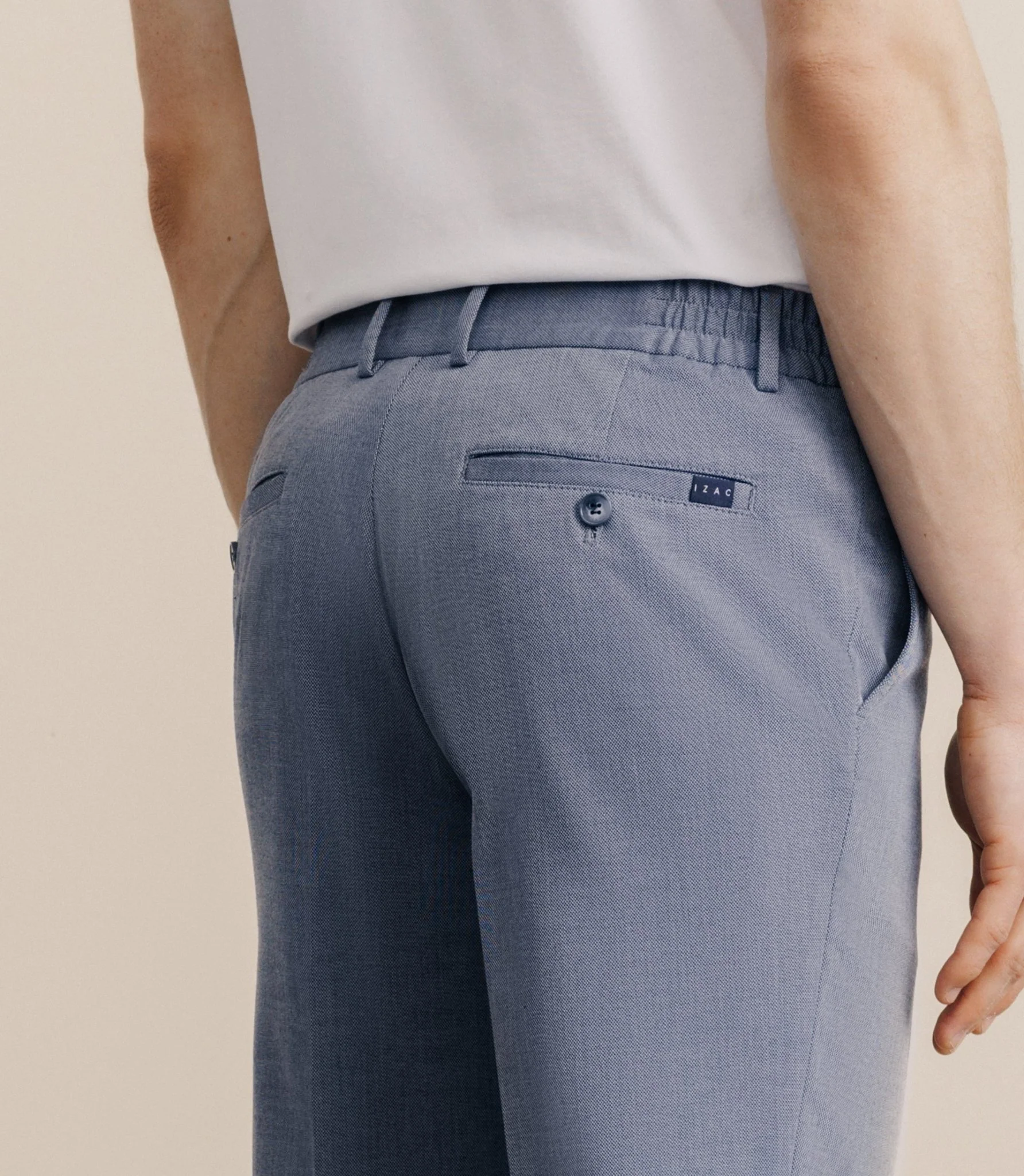 Pantalon élastiqué ciel - Image 3