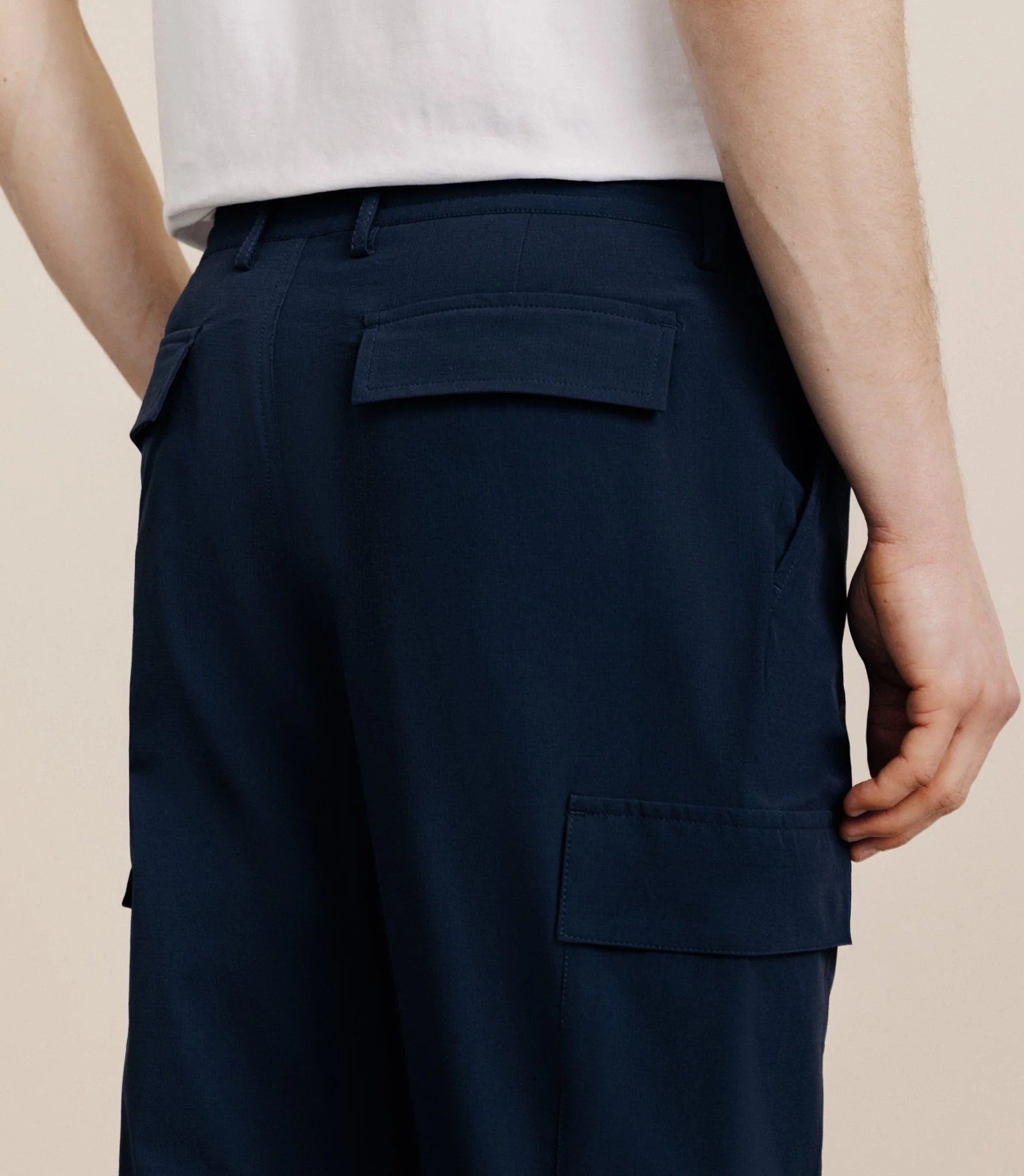 Pantalon regular marine - Image 3