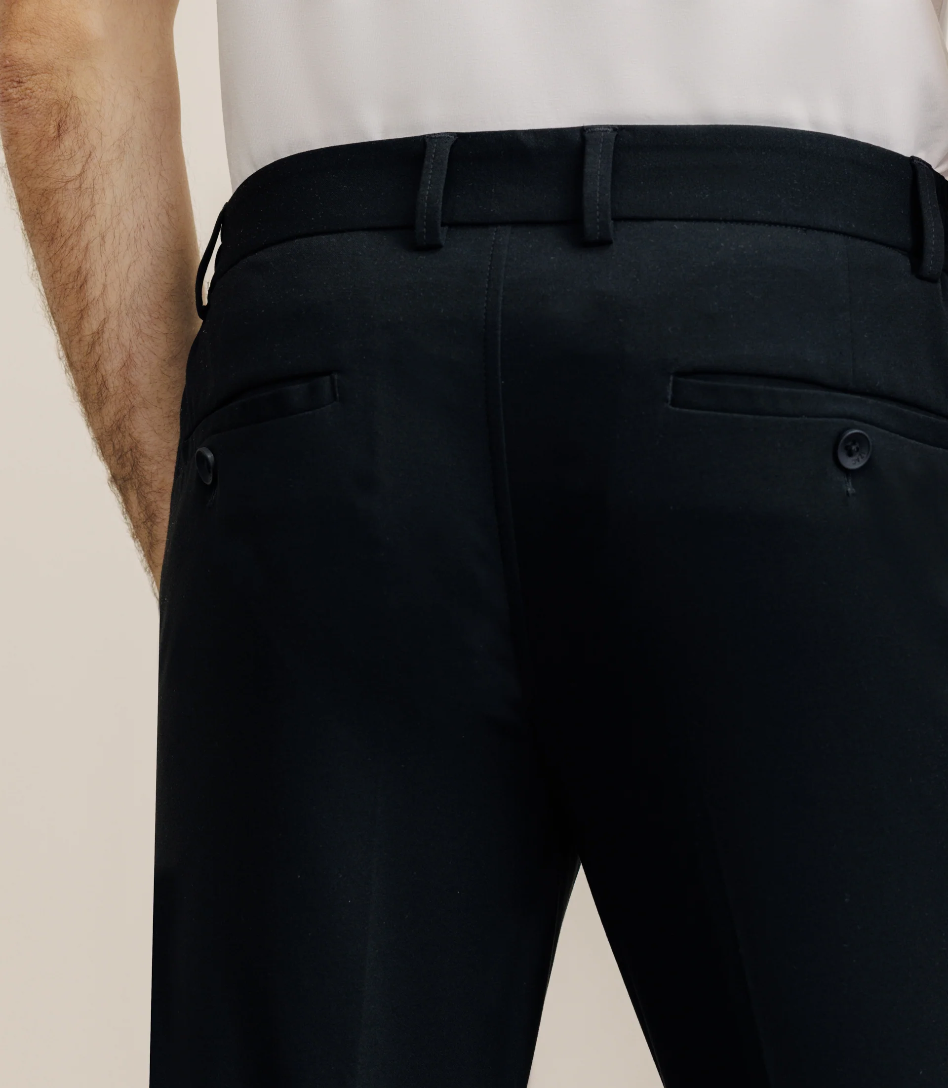 Pantalon ville en maille noir - Image 3