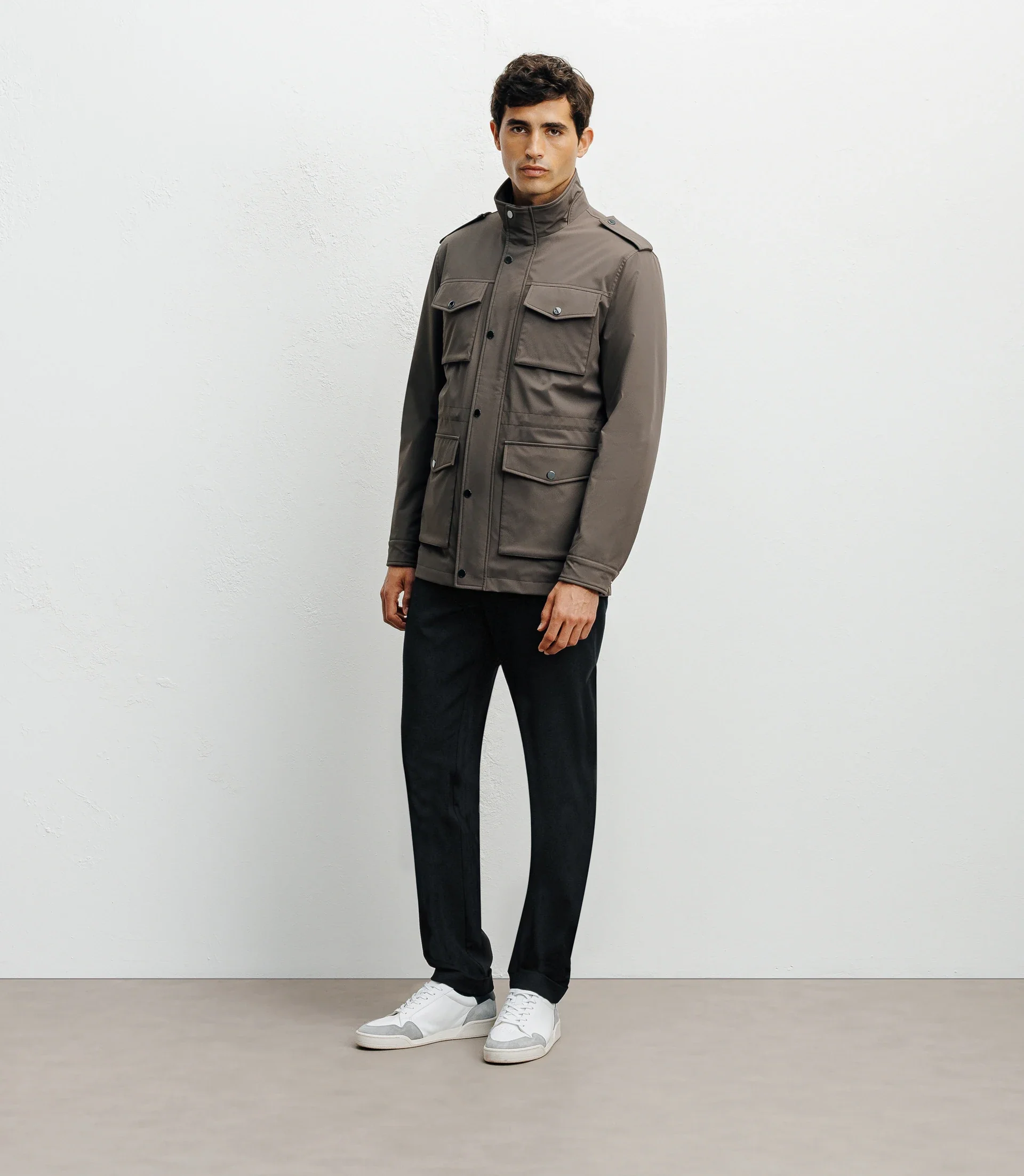 Parka 4 poches taupe - Image 3