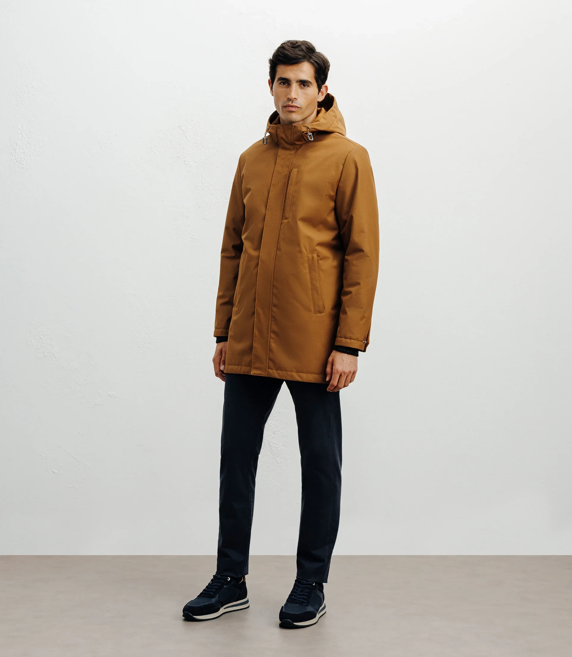Parka légère à capuche camel - Image 3
