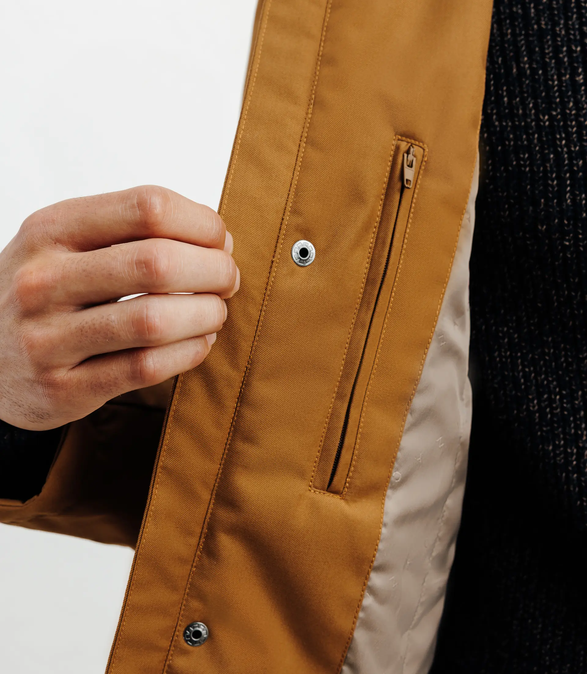 Parka légère à capuche camel - Image 6