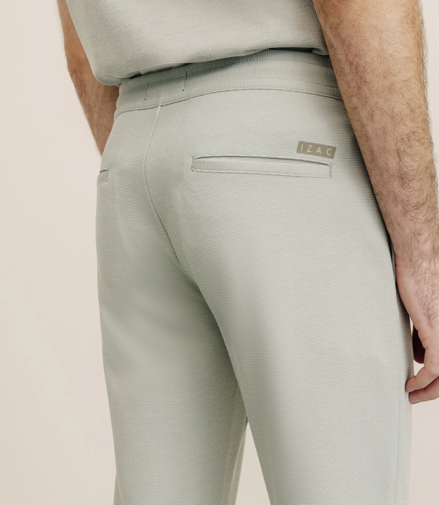 Pantalon élastiqué kaki - Image 3