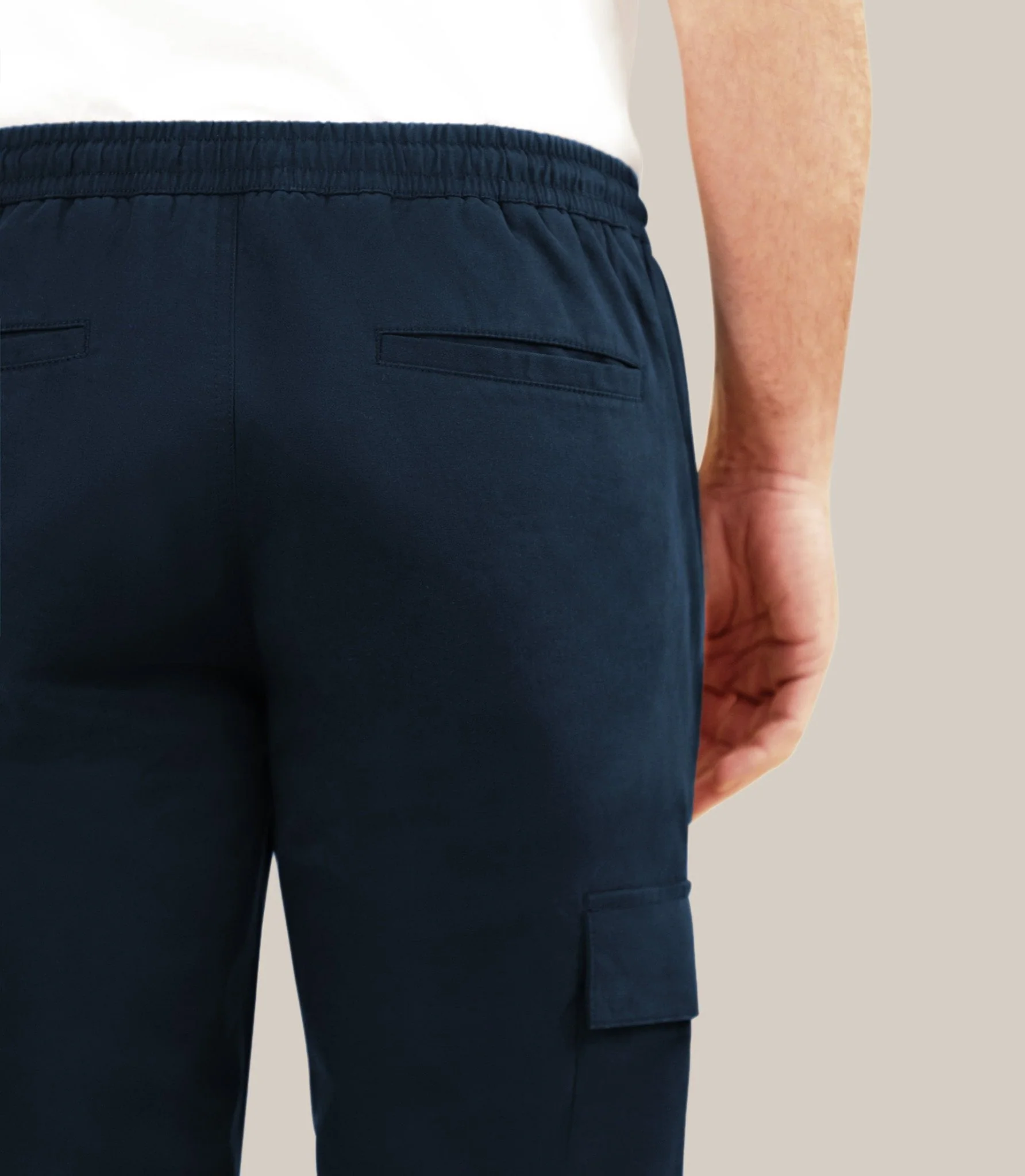 Pantalon regular avec cordon marine - Image 3